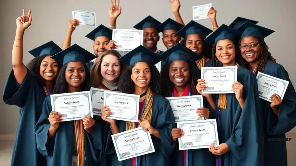 Blockchain-verified credentials for social work graduates