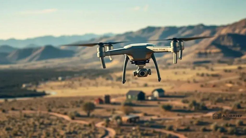 Humanitarian drones delivering medical supplies to remote communities