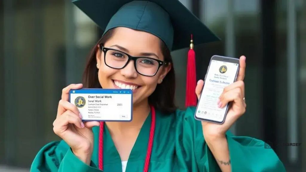 Blockchain-verified credentials for social work graduates