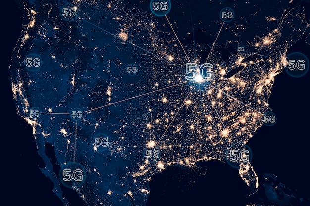 A detailed diagram illustrating how a single physical 5G network is divided into multiple virtual slices, each serving a different industry with customized network parameters (e.g., bandwidth, latency, security). The diagram should be visually clear and informative, highlighting the flexibility and efficiency of network slicing.