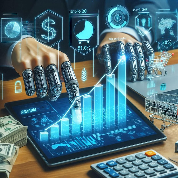 A graph illustrating the cost savings and efficiency gains achieved by US businesses that have implemented AI-powered cybersecurity solutions.