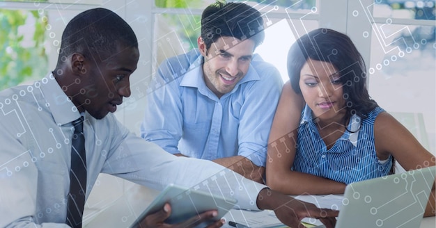 A group of diverse individuals participating in a training program focused on AI and data science, showcasing the importance of continuous learning and skill development. The image should convey a sense of collaboration and engagement.