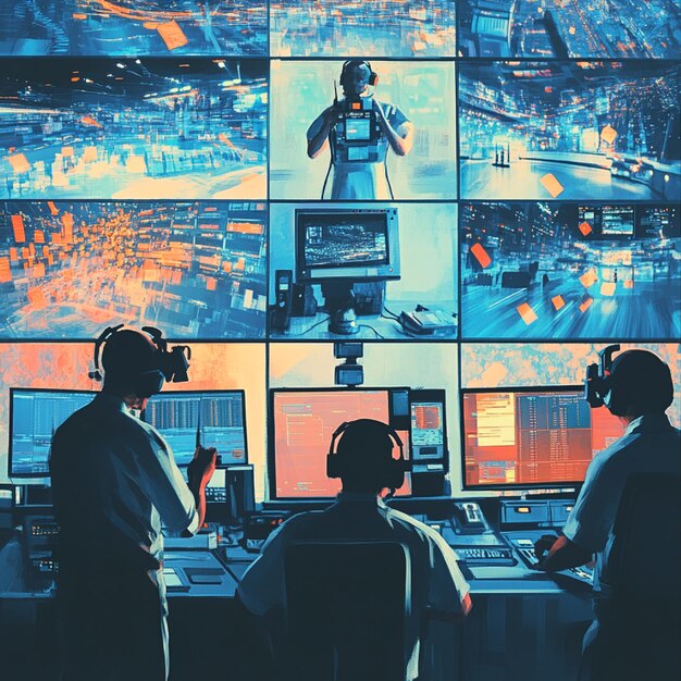 A collage of images depicting different cybersecurity professionals at work, including a security analyst monitoring a security dashboard, a penetration tester conducting an ethical hacking exercise, and a CISO presenting a security report to senior management.