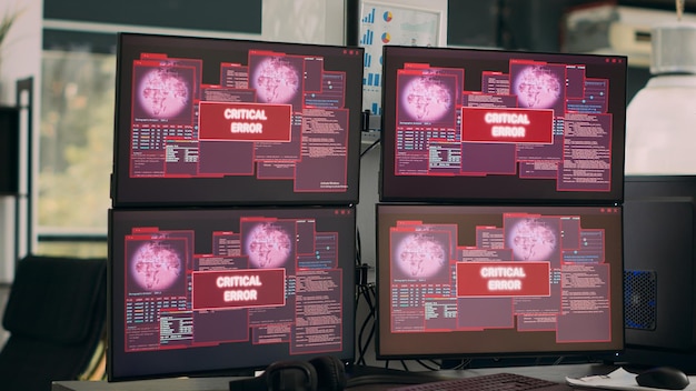 A split-screen image. On one side, a traditional security system control panel looks clunky and outdated. On the other side, a sleek, modern smartphone app interface displays real-time security camera footage and system status of an AI-powered home security system.