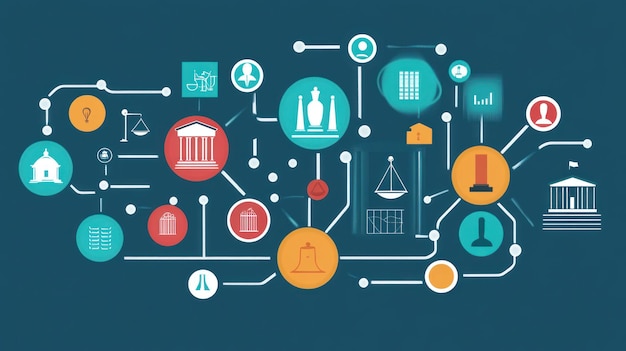 A diagram illustrating the flow of information sharing between government agencies, private sector companies, and cybersecurity firms, with arrows indicating bidirectional communication and data exchange, all within a secure network environment.