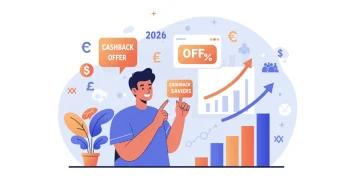 Person maximizing cashback returns on a digital device in 2026