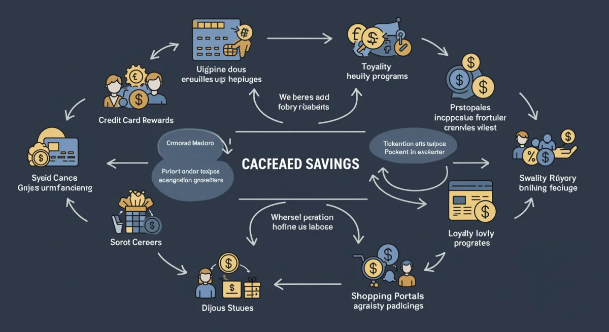 Infographic detailing various 2026 cashback program types and their benefits