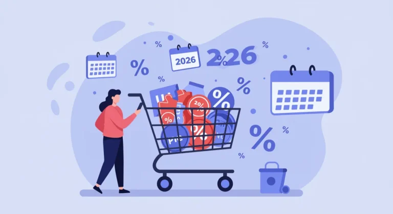 Smart shopper leveraging sales cycles for significant discounts in 2026