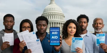 Families and individuals reviewing financial documents with hope for 2026 stimulus payments