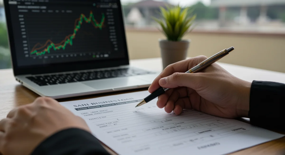 Filling out small business loan application for 2% APR