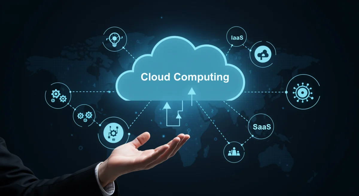 Cloud computing architecture and service models infographic