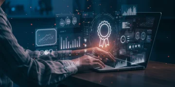 Person learning data visualization with free online resources