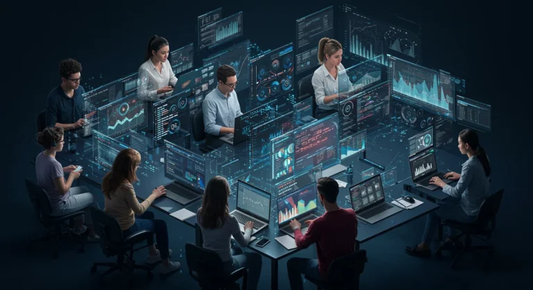 Diverse U.S. residents learning free AI courses online with 2026 deadline reminder