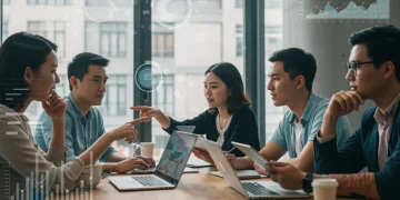 Professionals learning free digital marketing certifications online