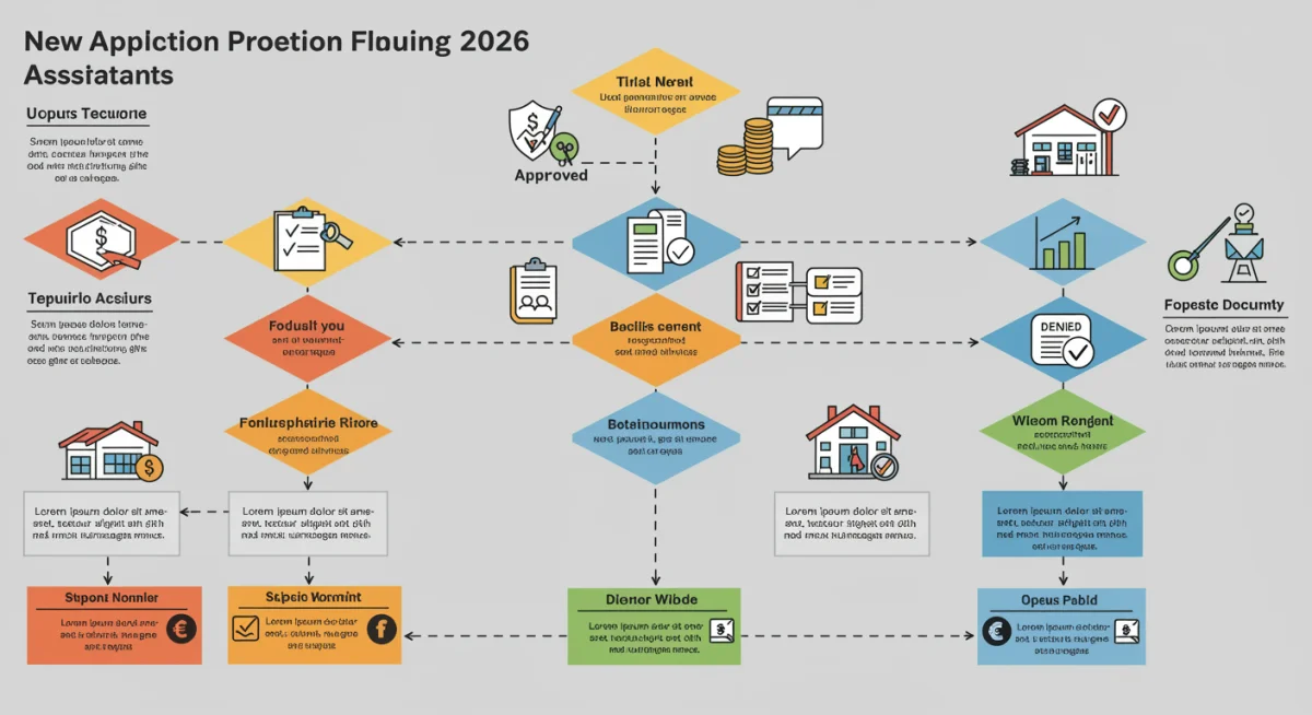 Infographic detailing the streamlined application process for 2026 housing assistance.