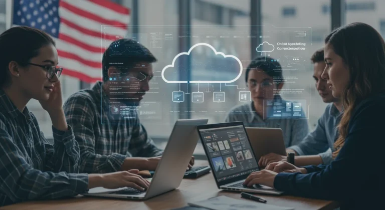 Students learning cloud computing online with U.S. recognized certificate goal