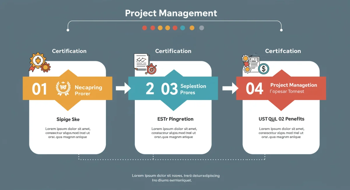 Infographic displaying three free certification pathways to project management.