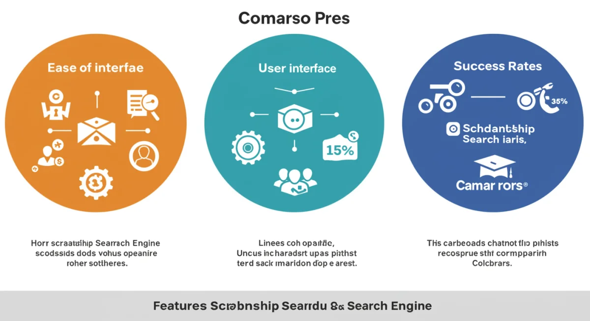 Infographic comparing features of top scholarship search engines