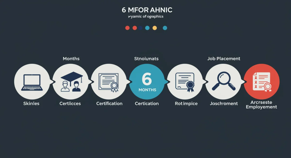 Six-month timeline for remote work training and career advancement