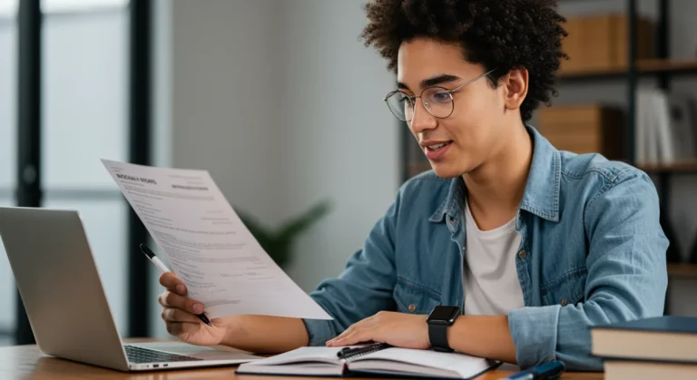 Student preparing winning scholarship application for 2026