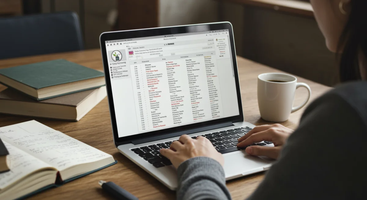 Student diligently researching private scholarship opportunities on a laptop, illustrating the search process.