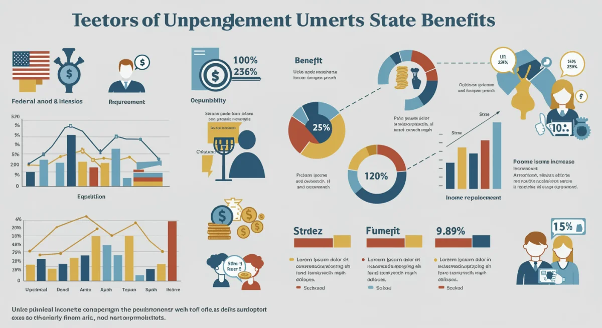 Infographic detailing components and potential income increase from 2026 unemployment benefits.