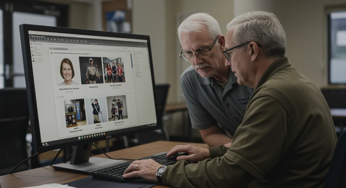 Veteran participating in online educational training program