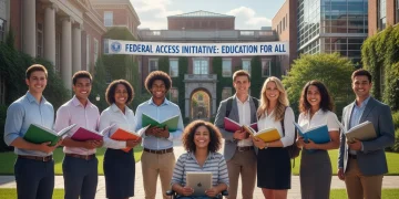2026 Federal Student Aid Changes: 15% More Funding for US Applicants Diverse students smiling on campus, symbolizing increased federal student aid access