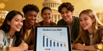 Students celebrating federal loan forgiveness in 2026