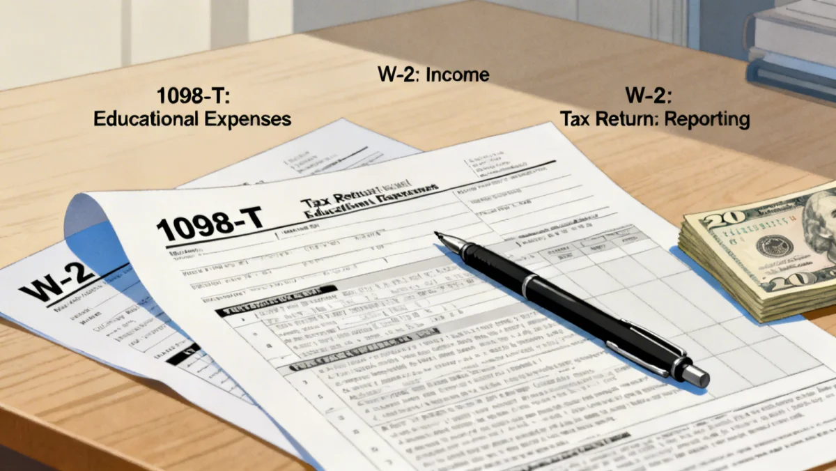 Tax forms and financial documents related to scholarship reporting