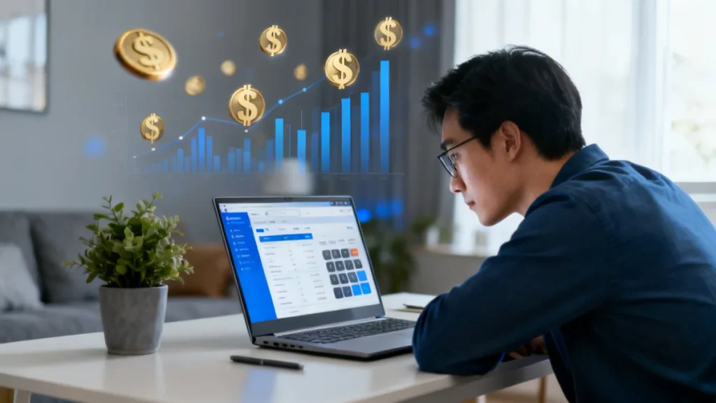 Person learning free accounting software certification online in 2026