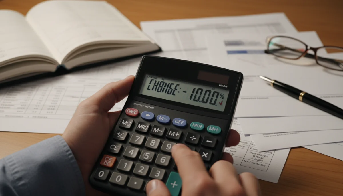 Calculator showing potential 10% impact on disability benefits income