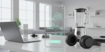 Smartphone displaying price tracking app with shopping items