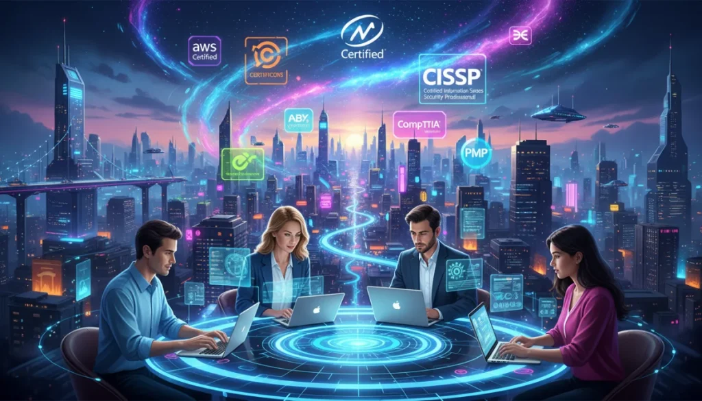 Professionals gaining free IT certifications recognized by US employers
